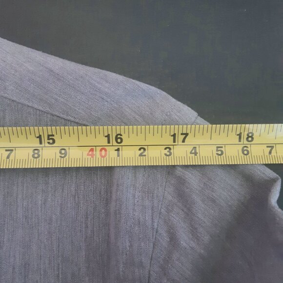 Michael Kors SZ 15 MK Slim Fit 100% Cotton Button Up Men's Grey Shirt - Picture 8 of 10